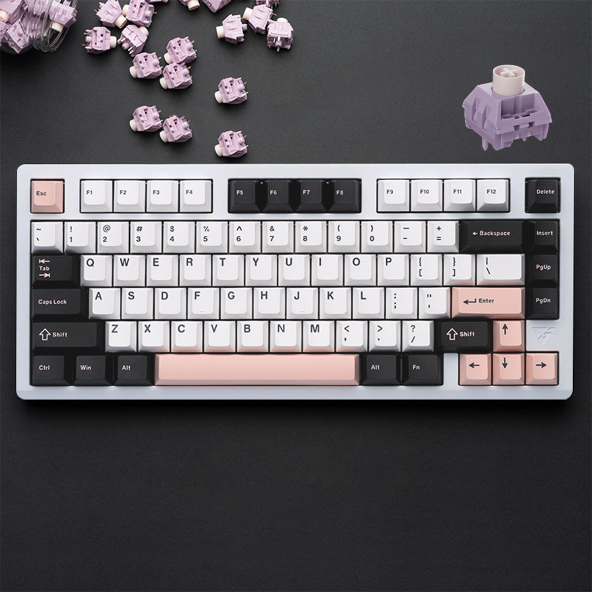 VXE75 Aluminum Gasket Structure Wireless Mechanical Keyboard (White) (Ice Berry Switch)
