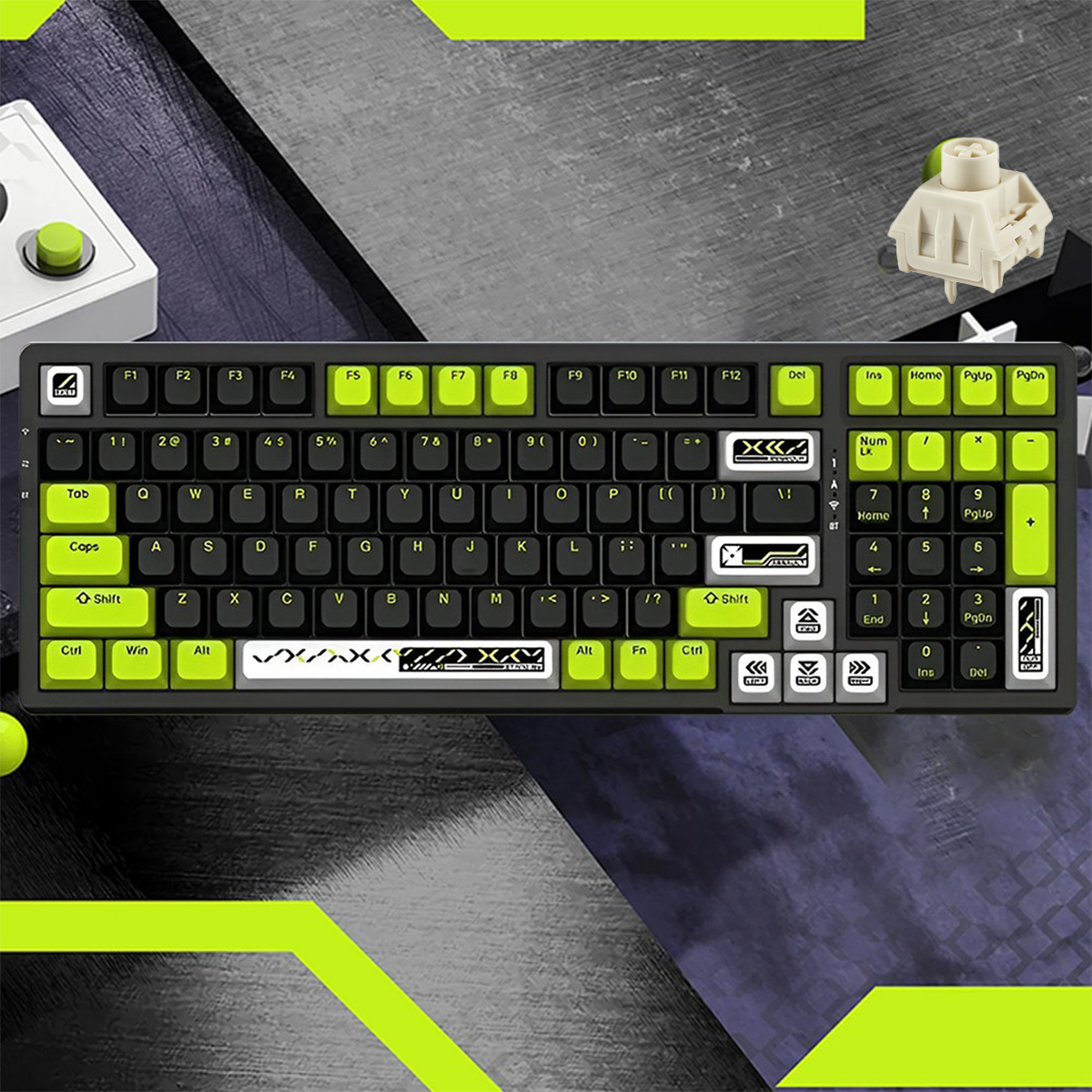 VGN V98 Pro V2 Wireless Gaming Mechanical Keyboard (Genji Numbani) (Ice Cream Pro Switch)