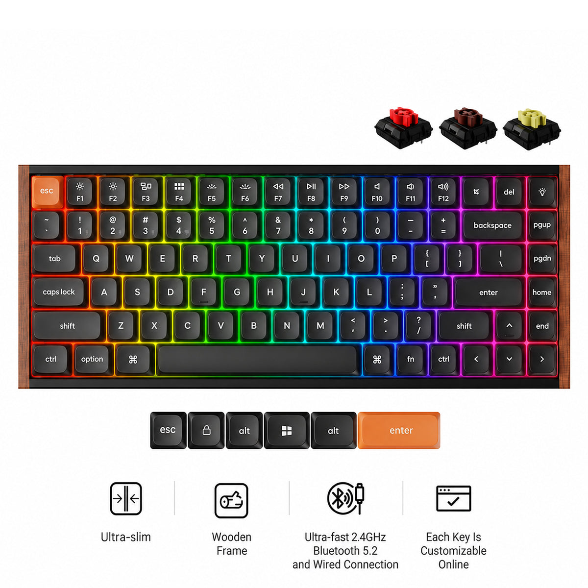 Keychron K3 Max SE QMK Wireless Hot-Swappable RGB Custom Mechanical Keyboard - Black
