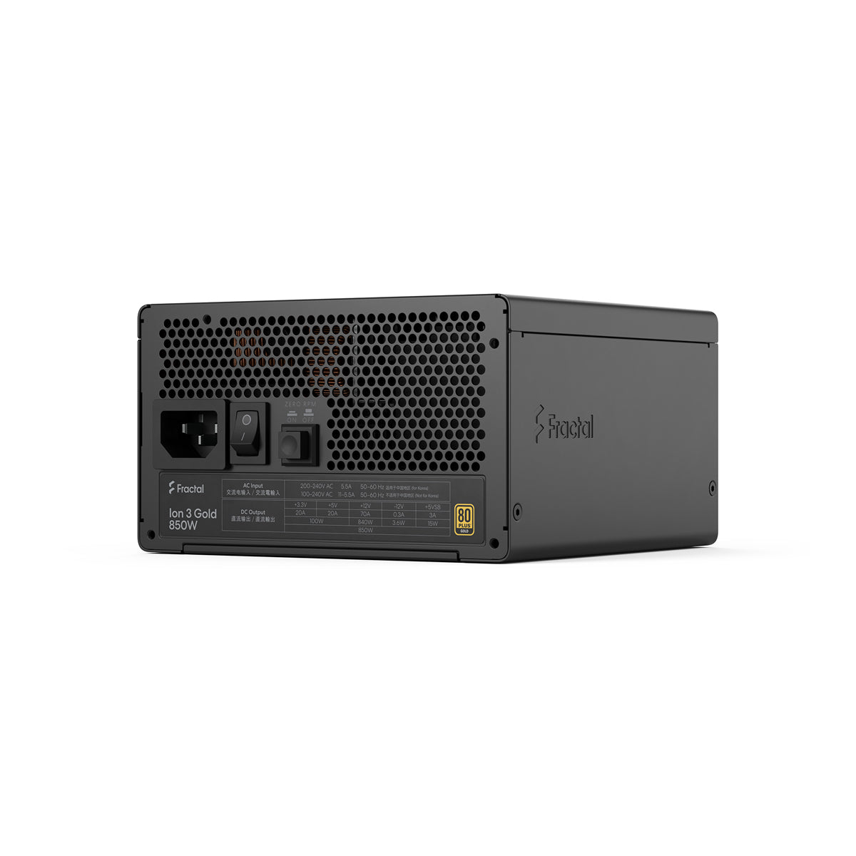 Fractal Design Ion 3 Gold 850W Fully Modular Power Supply (Black)
