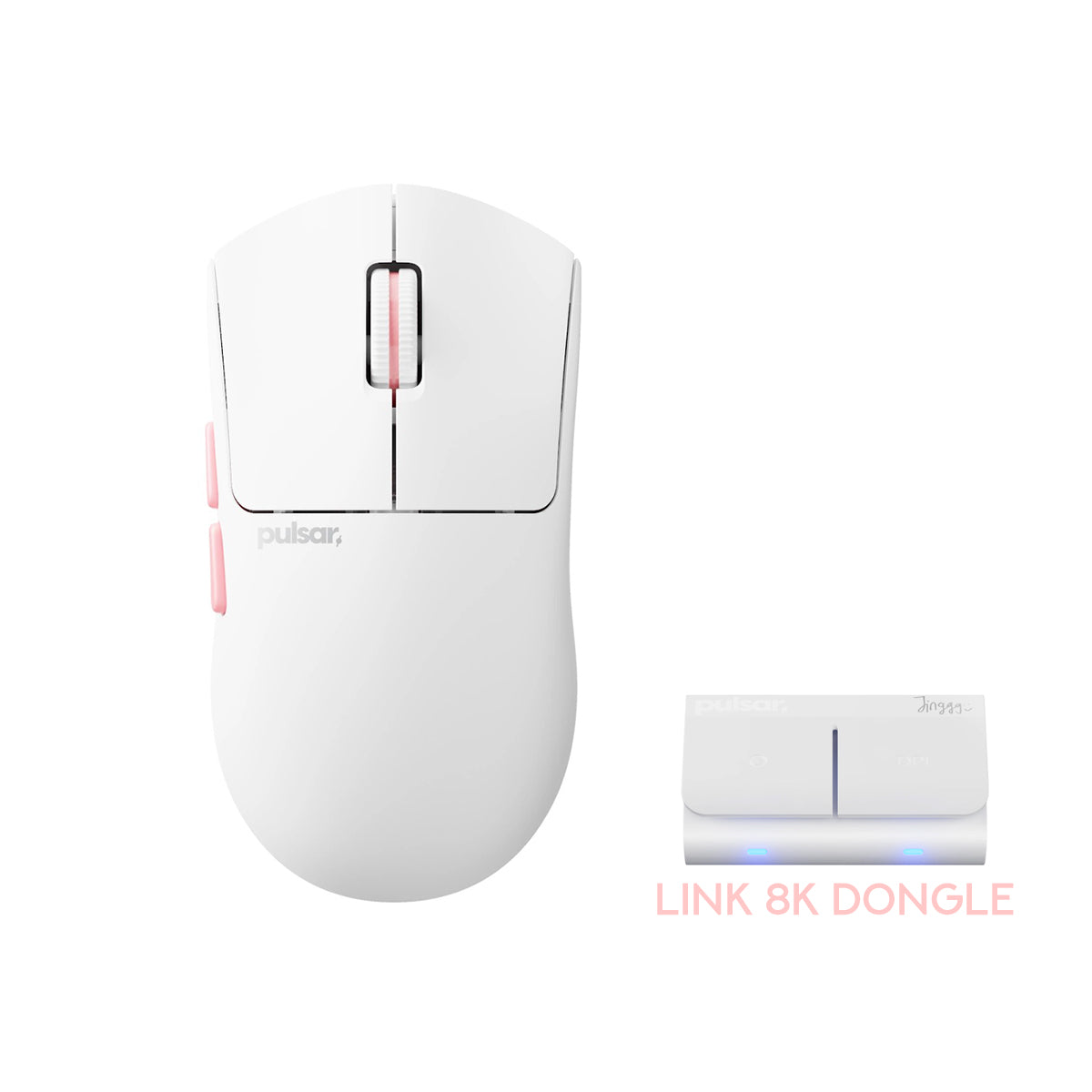 Pulsar Pro Series Jinggg-X eSports Wireless Gaming Mouse (White) (PJGX21)
