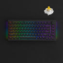 Akko 5075S Shine-Through RGB Hot-Swappable Mechanical Keyboard Black (Gateron Yellow-Lubed)