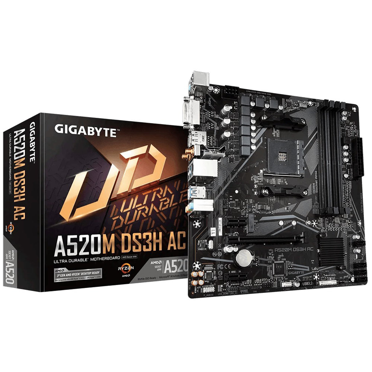 GIGABYTE A520M DS3H AC Ultra Durable Motherboard