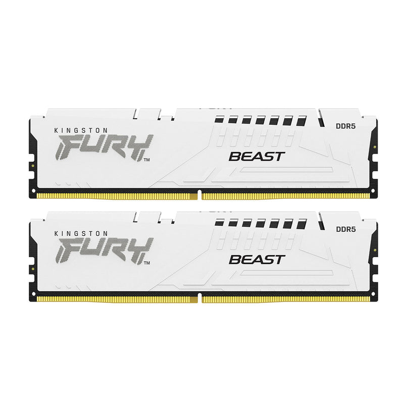 Kingston Fury Beast 64GB (2X32GB) DDR5 Expo 5200MT/S CL36 Memory (White) (KF552C36BWEK2-64)