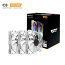 DarkFlash C8 ARGB Cooling Case Fan - 3-in-1 Pack (Black, White)