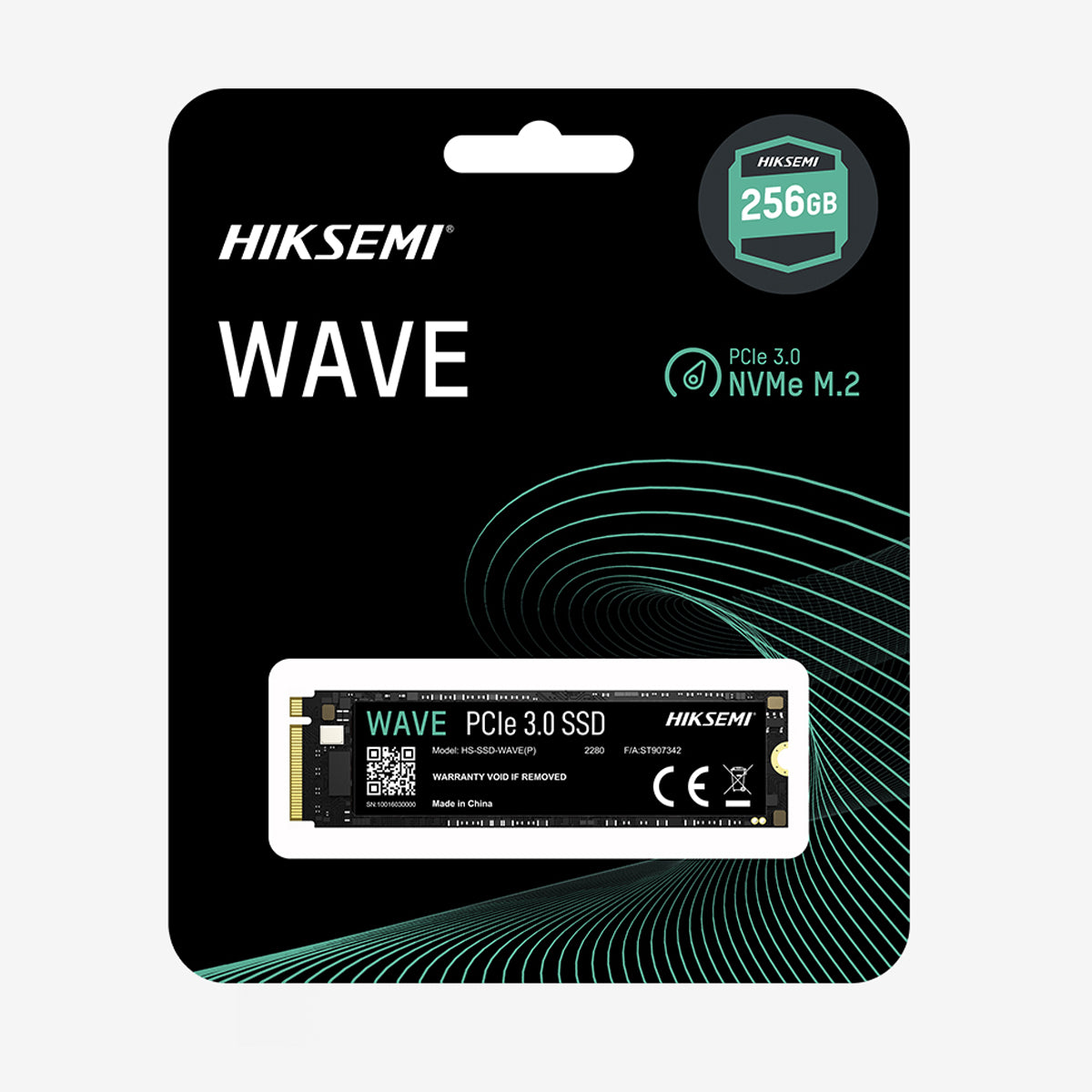 Hiksemi Wave(P) 256GB PCIe 3.0 NVMe M.2 Up to 2280MB/s Read & 1800MB/s Write 3D NAND SSD
