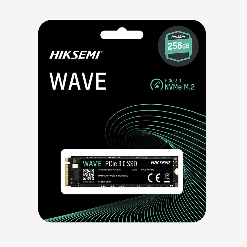 Hiksemi Wave(P) 256GB PCIe 3.0 NVMe M.2 Up to 2280MB/s Read & 1800MB/s Write 3D NAND SSD
