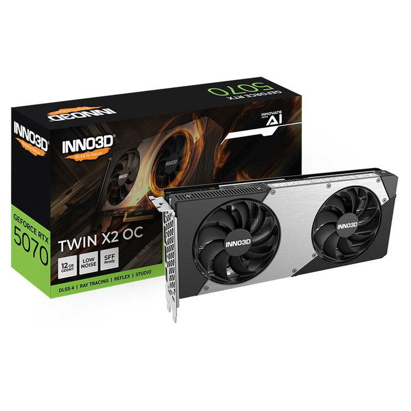 INNO3D GeForce RTX 5070 Twin X2 OC 12GB GDDR7 Graphics Card (N50702-12D7X-195064N)	