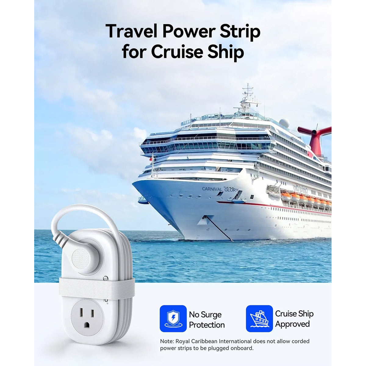 Orico AP3 7-Port 15.5W Travel Power Strip | DataBlitz