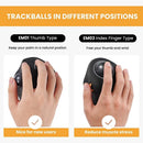 ProtoArc EM03 RGB Rechargeable Trackball Mouse (Black + Grey Ball) (CP012827)