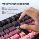 MCHOSE G98 V2 RGB Tri-Mode Hot-Swappable Mechanical Keyboard (Black) (Flame Orange Switch)