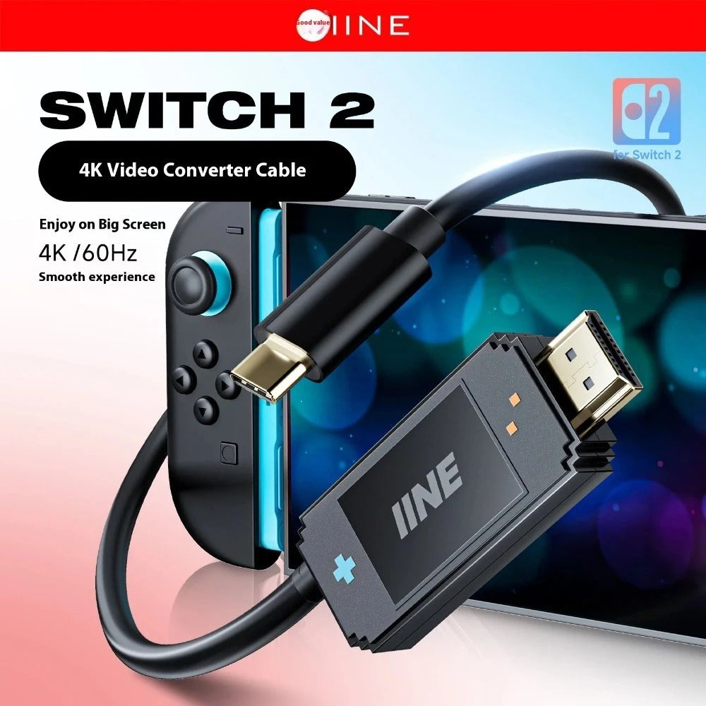 IINE 4K Segmented Cable Video Adapter for Nintendo Switch
