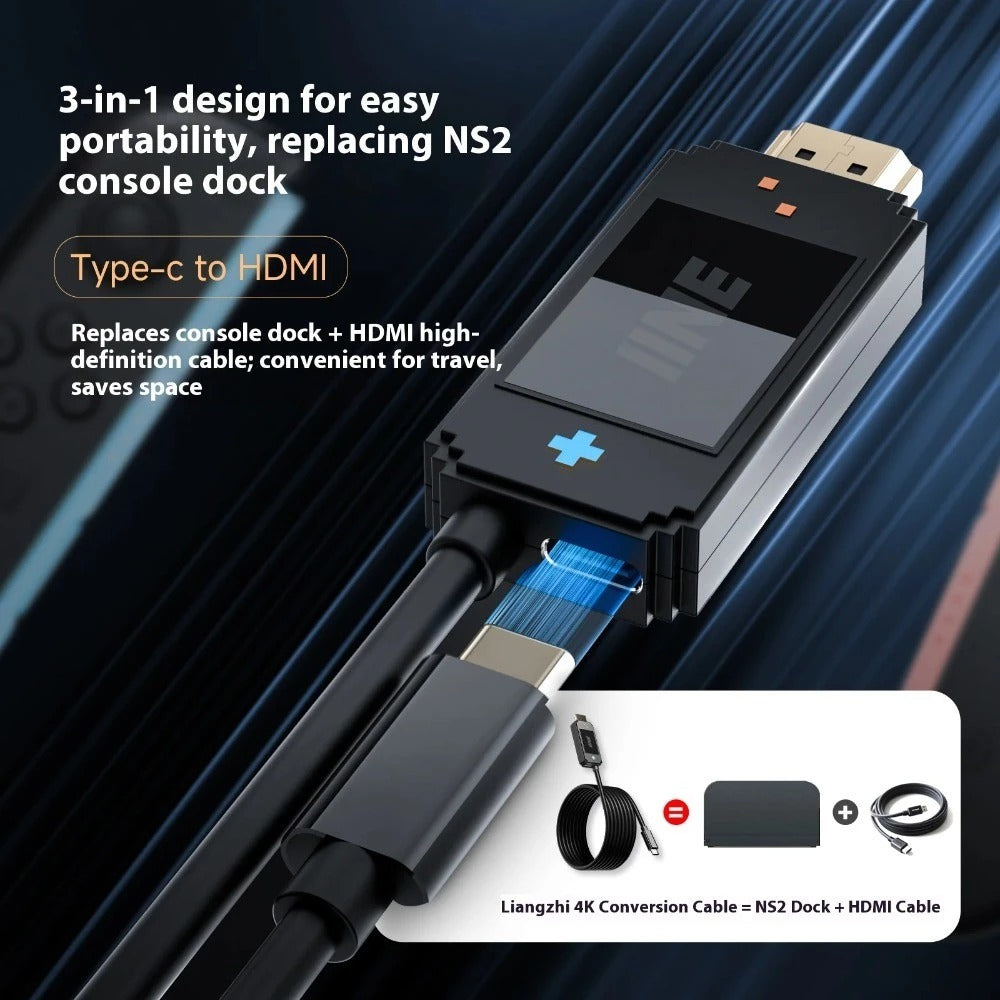 IINE 4K Classic Video Adapter for Nintendo Switch / Nintendo Switch 2 