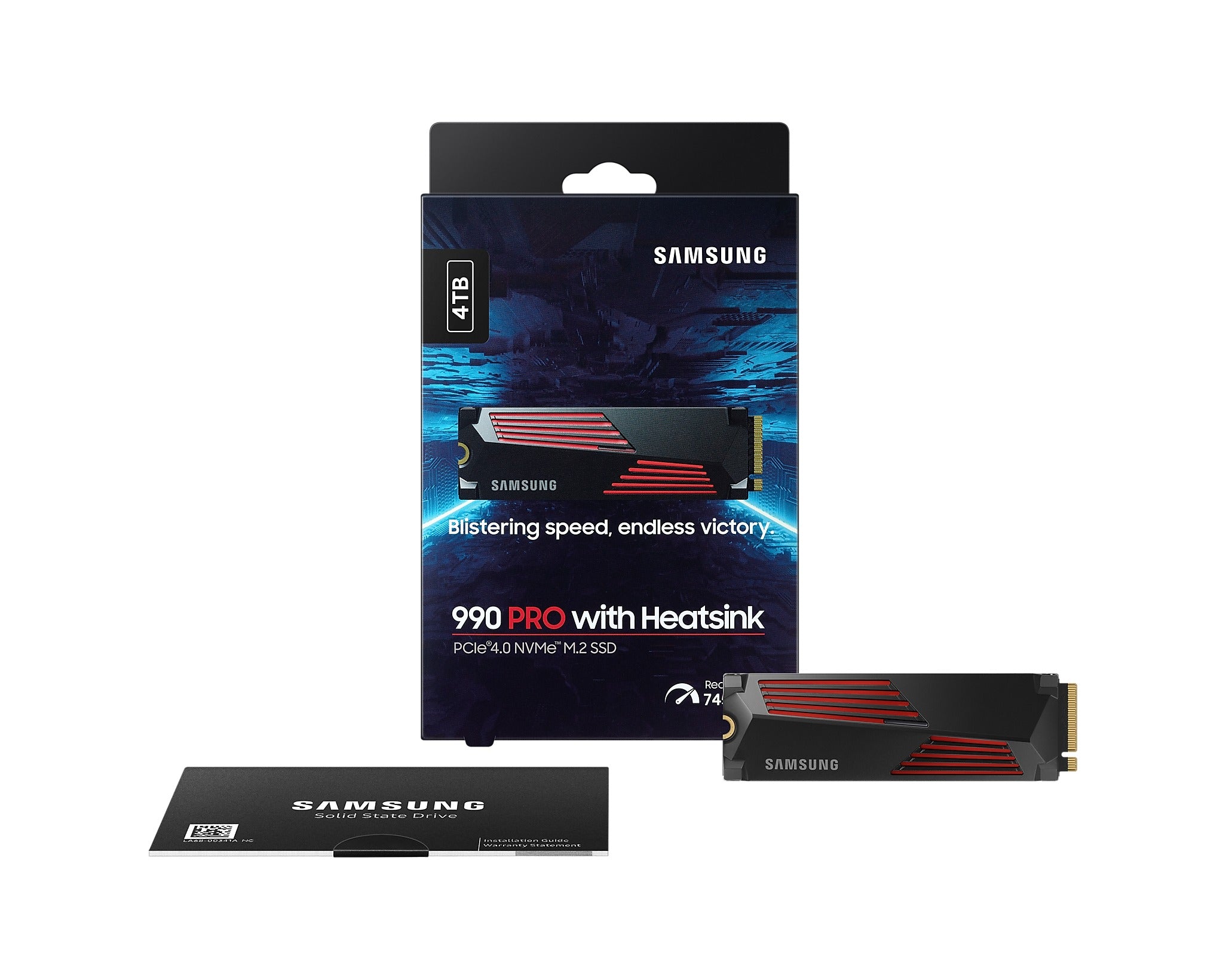 Samsung 990 PRO PCIe 4.0 NVME M.2 Internal SSD with Heatsink (1TB, 2TB, 4TB)