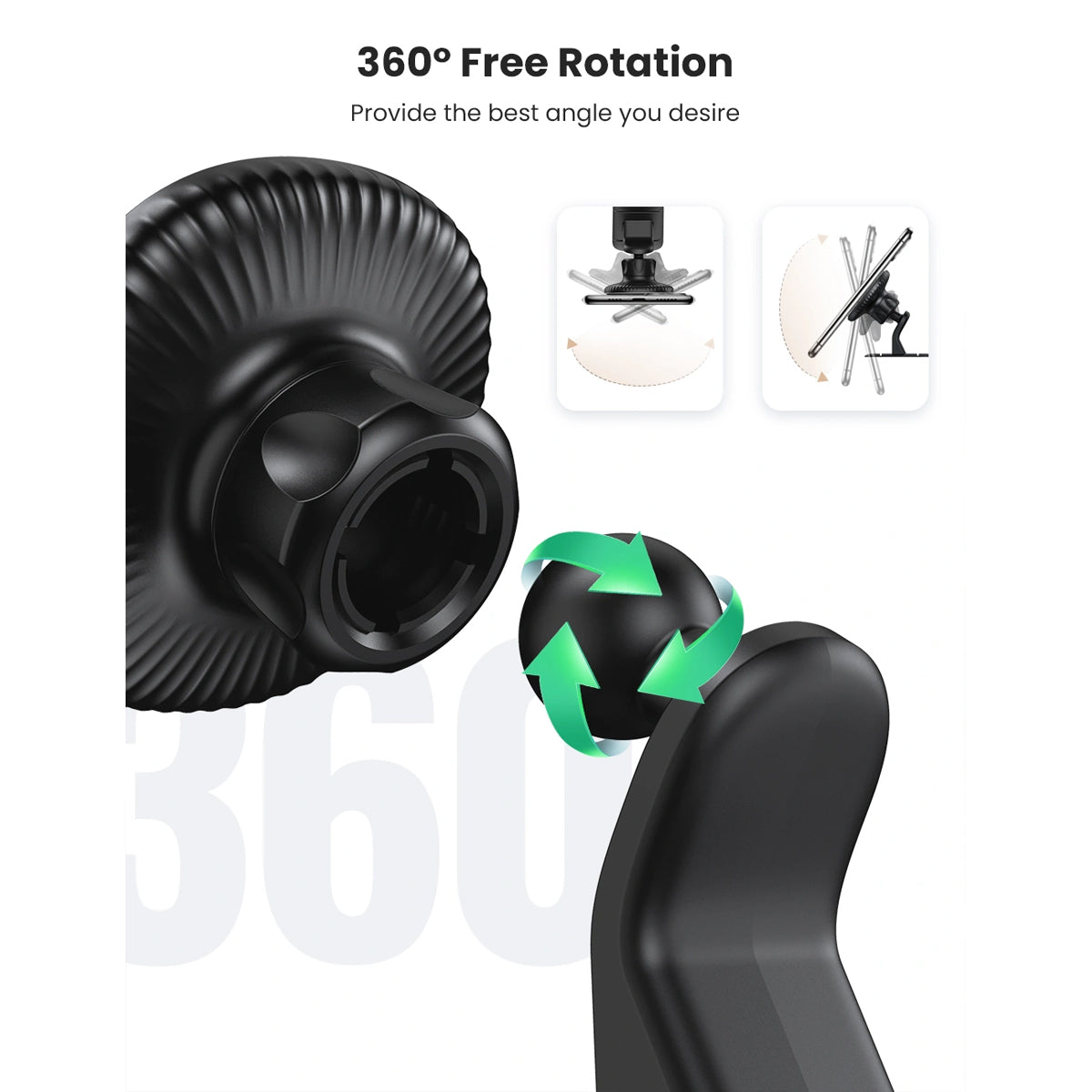 Ugreen Dashboard Magnetic Car Phone Holder (Black) (LP292/80785)
