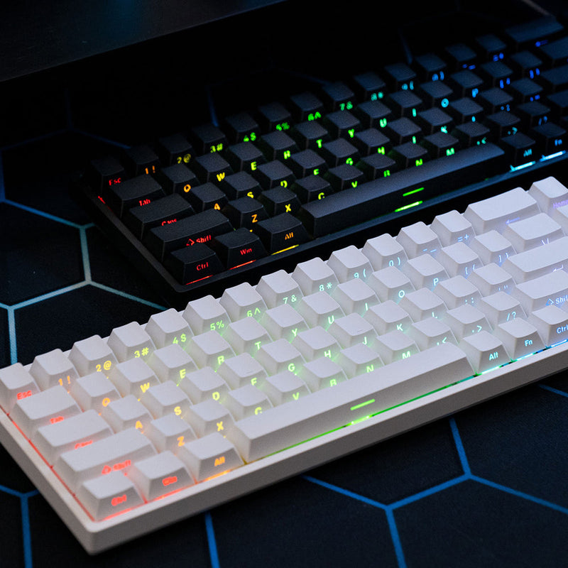 MonsGeek FUN68 HE White Tri-Mode RGB Mechanical Keyboard