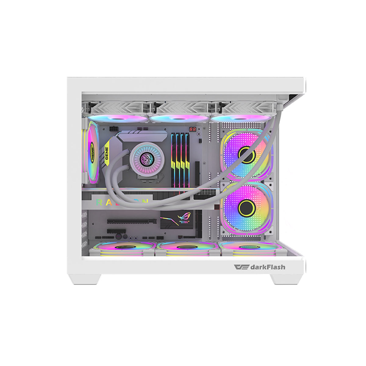 DarkFlash C285MP V2 Exquisite mATX PC Case Tempered