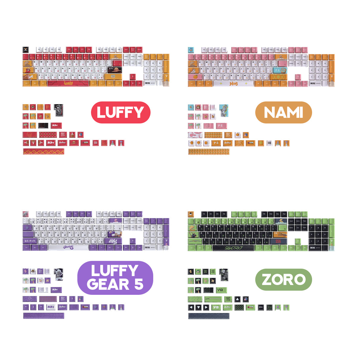 Fantech x One Piece ACK03 134 Keys Cherry Profile Keycaps