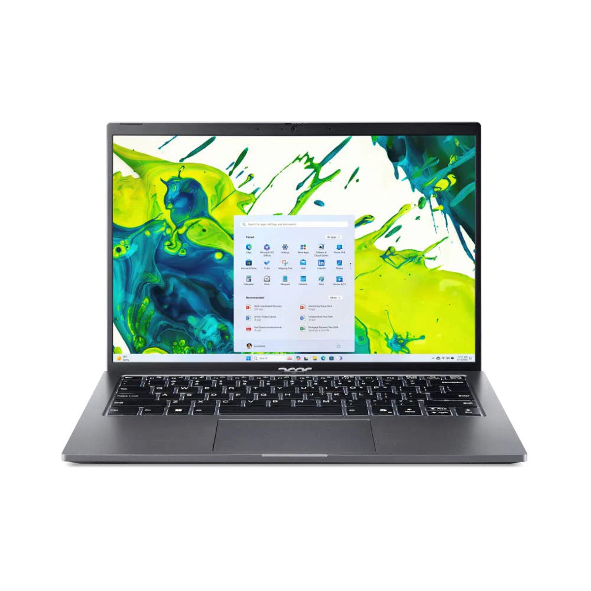 Acer Aspire Go 14 AG14-71M-58JD Laptop (Steel Gray) | 14" WUXGA (1920x1200) IPS | Core Ultra 5 115U | 16GB RAM | 512GB SSD | Intel Graphics | Windows 11 Home | MS Office Home 2024