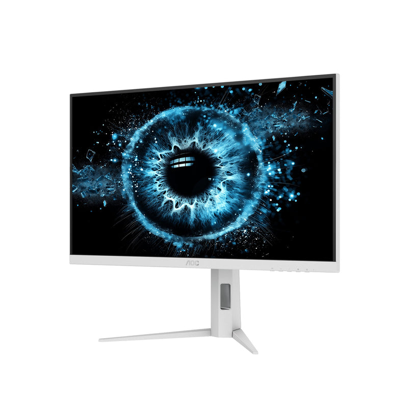 AOC Q27G4SL/WS/69 27" QHD (2560x1440) 320Hz 0.3ms MPRT/1ms GTG Fats IPS Circular Polarized Gaming Monitor with Tilt, Height, Swivel & Pivot Adjustment (White/Silver)