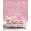Royal Kludge R75 QMK Single-Mode RGB 81 Keys Hot-Swappable Mechanical Keyboard Pink Melody 