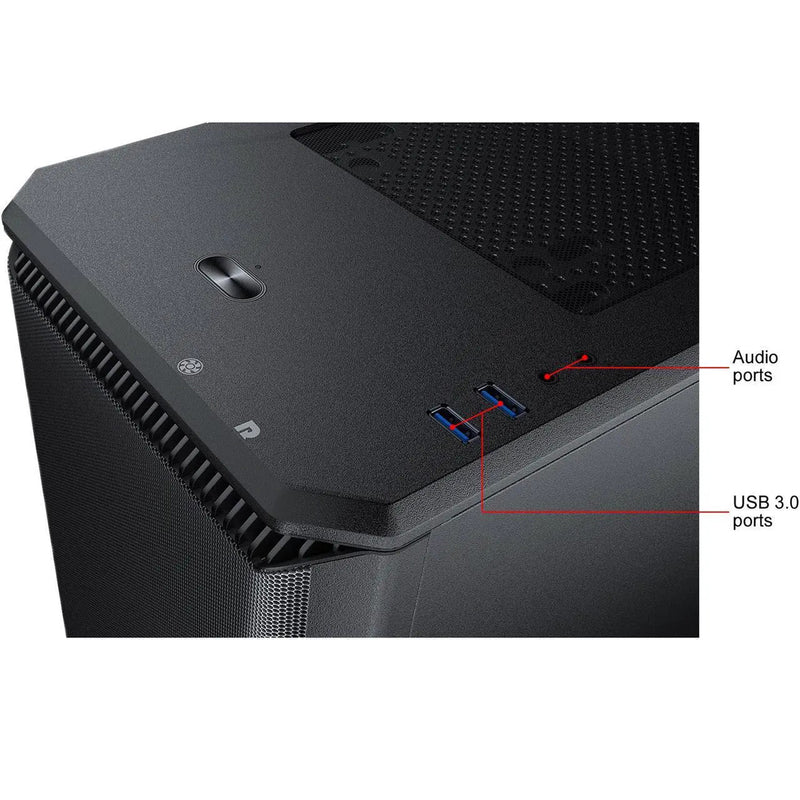 Phanteks Eclipse P400A Tempered Glass Mid-Tower Chassis Case (Satin Black) 