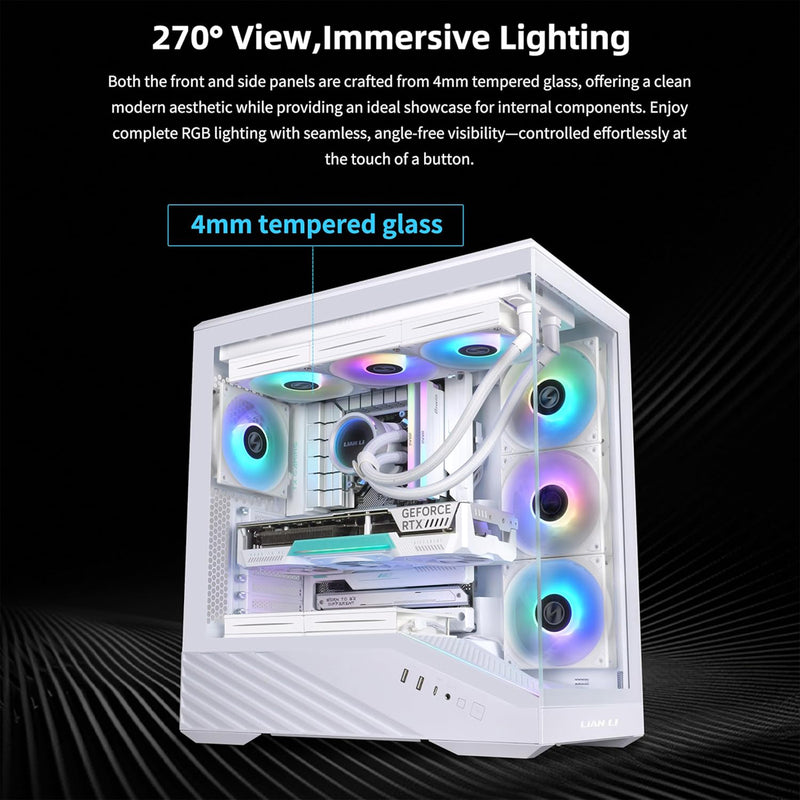 Lian Li V100 Vector ATX Mid-Tower Case (White) (G99.V100W.00)