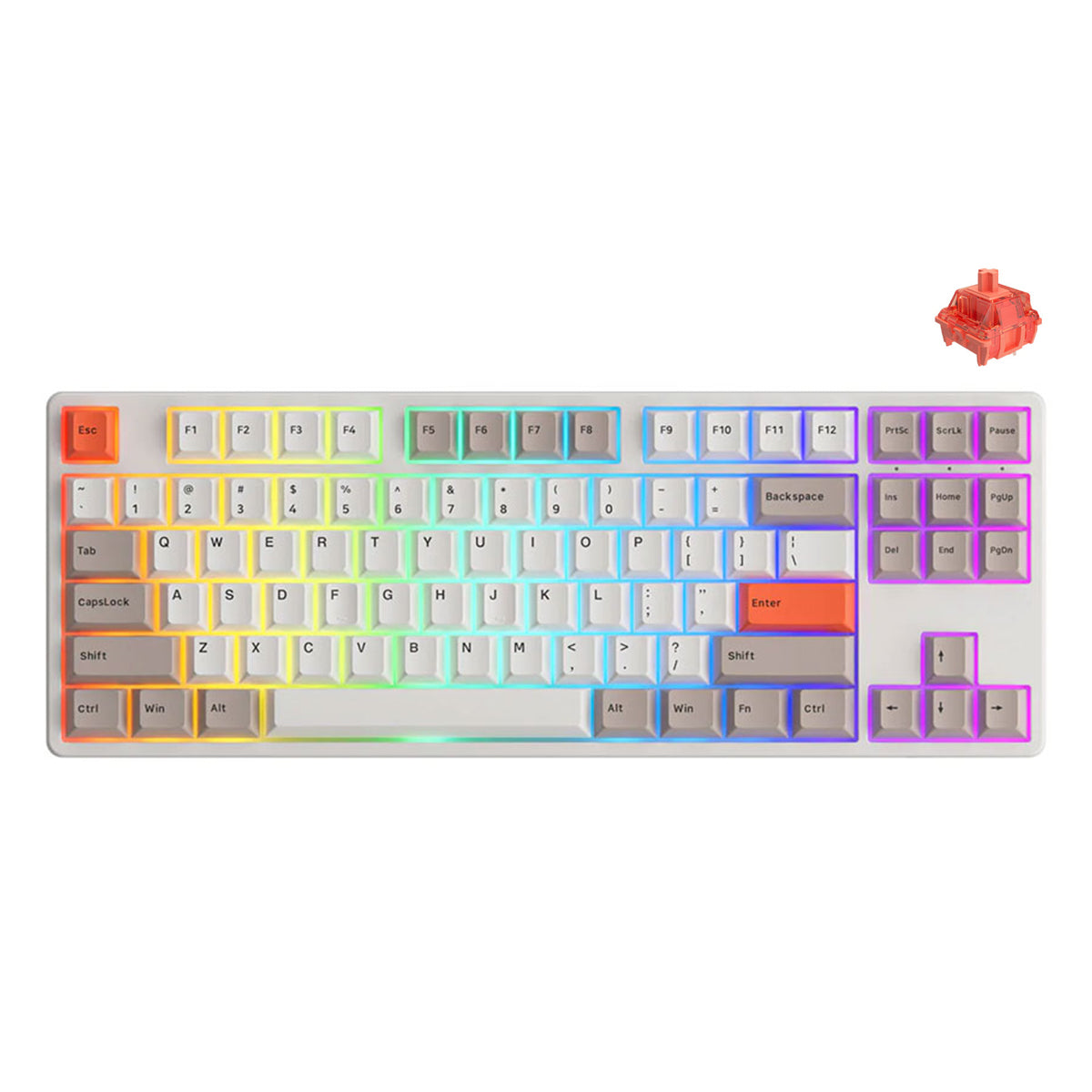 Akko 5087S VIA RGB Hot-Swappable Mechanical Keyboard Steam Engine (Gateron Orange-Lubed)