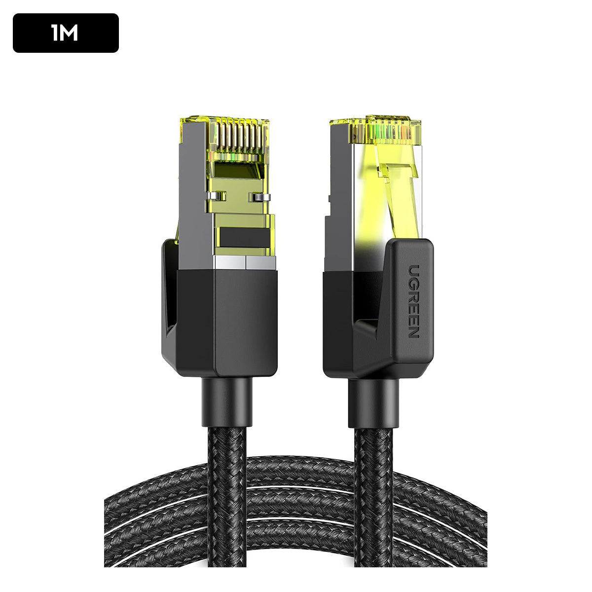 Ugreen Cat7 F/FTP Round Ethernet Braided Pure Copper Cable - (Black) | DataBlitz