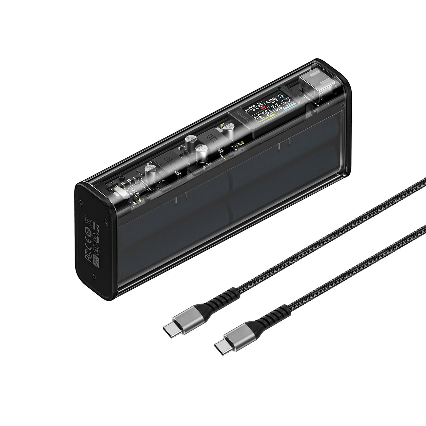 Shargeek 140 Power Bank 20000mAH 140W (Black) (X1i) + Free Sharge Power Bank Travel Case for Shargeek 170/ X1i