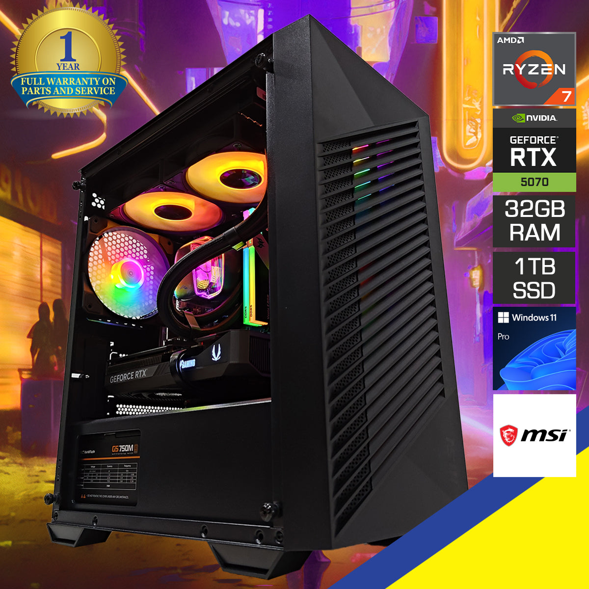 Sophos PRO FORGE Black Desktop Gaming PC | DataBlitz