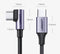 UGreen USB-C To Angled USB-C 2.0 Round Cable M/M Aluminum Shell Nickel Plating | DataBlitz