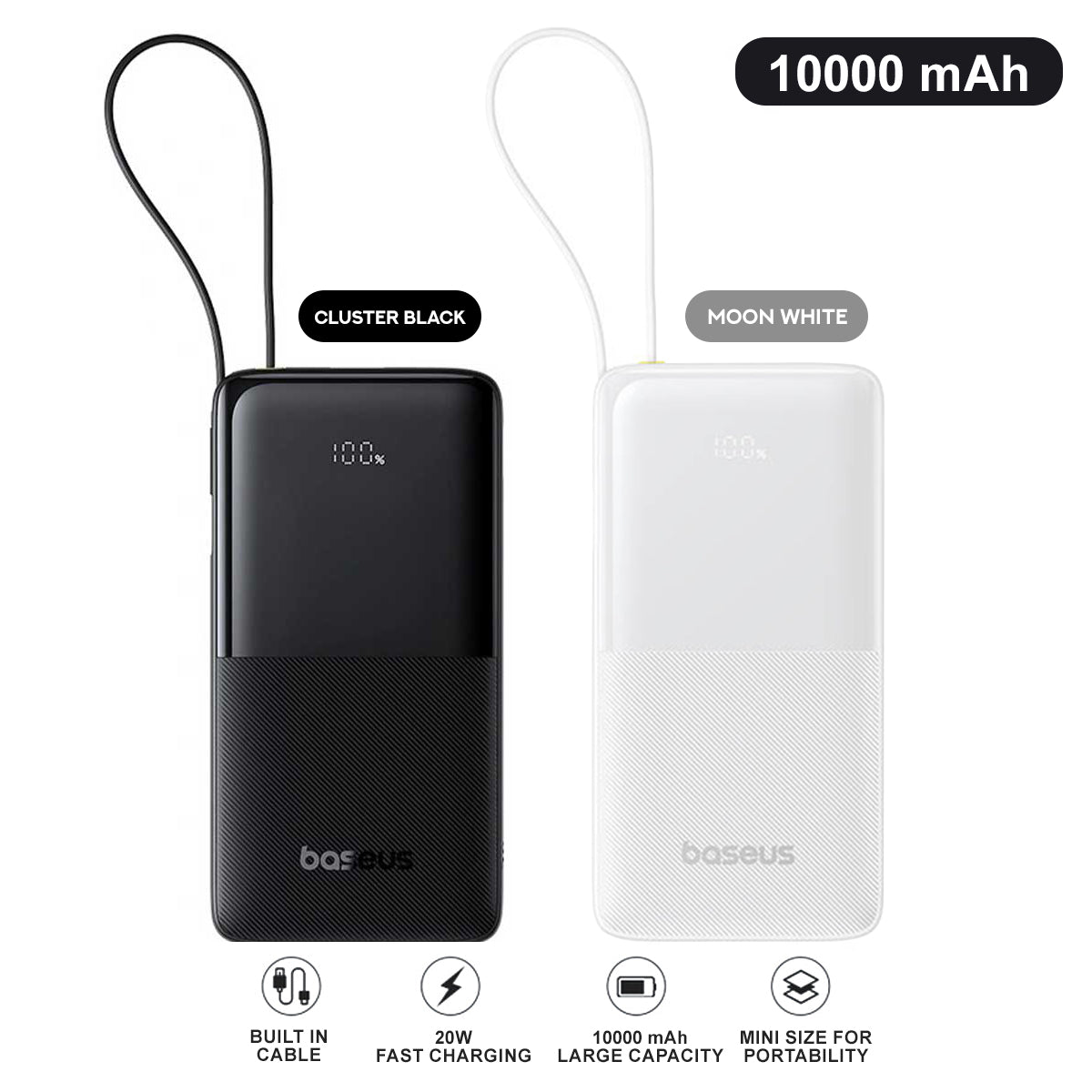 Baseus Bipow 2 Power Bank 10000mAh 20W with USB-C Cable | DataBlitz