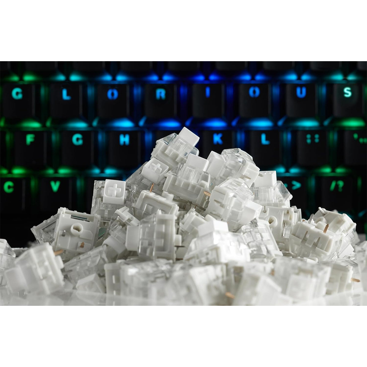 Glorious PC Gaming Race Mechanical Keycaps Kailh (White Switches)

