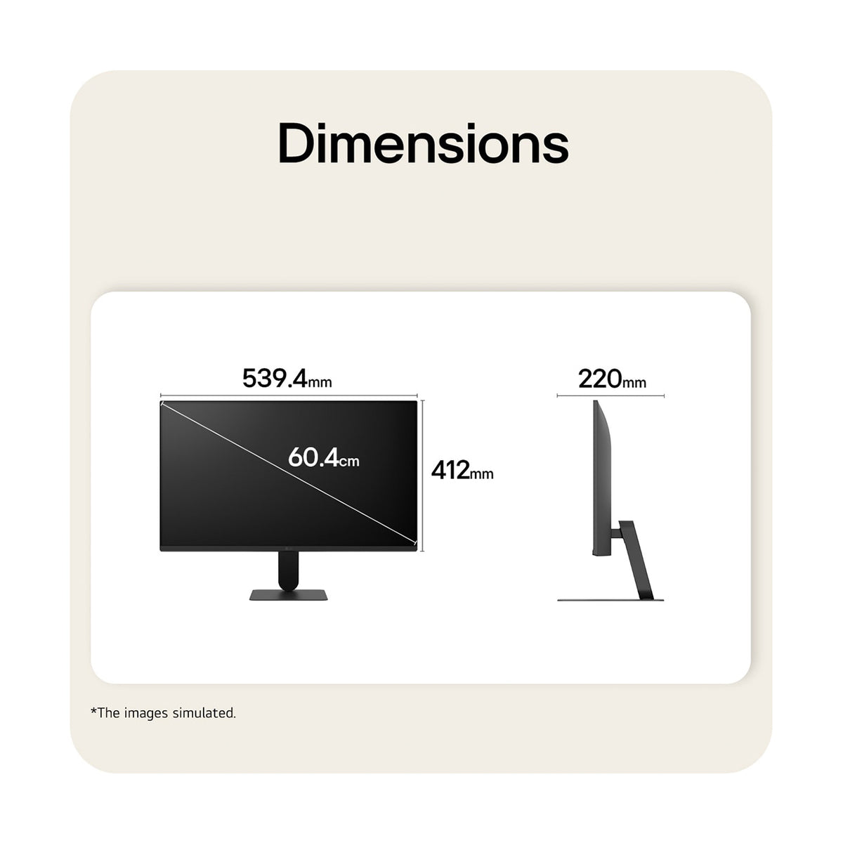 LG 24U411B-B 24" FHD (1920x1080) 144Hz 1Ms MBR 5Ms GTG IPS Monitor With Tilt Adjustment