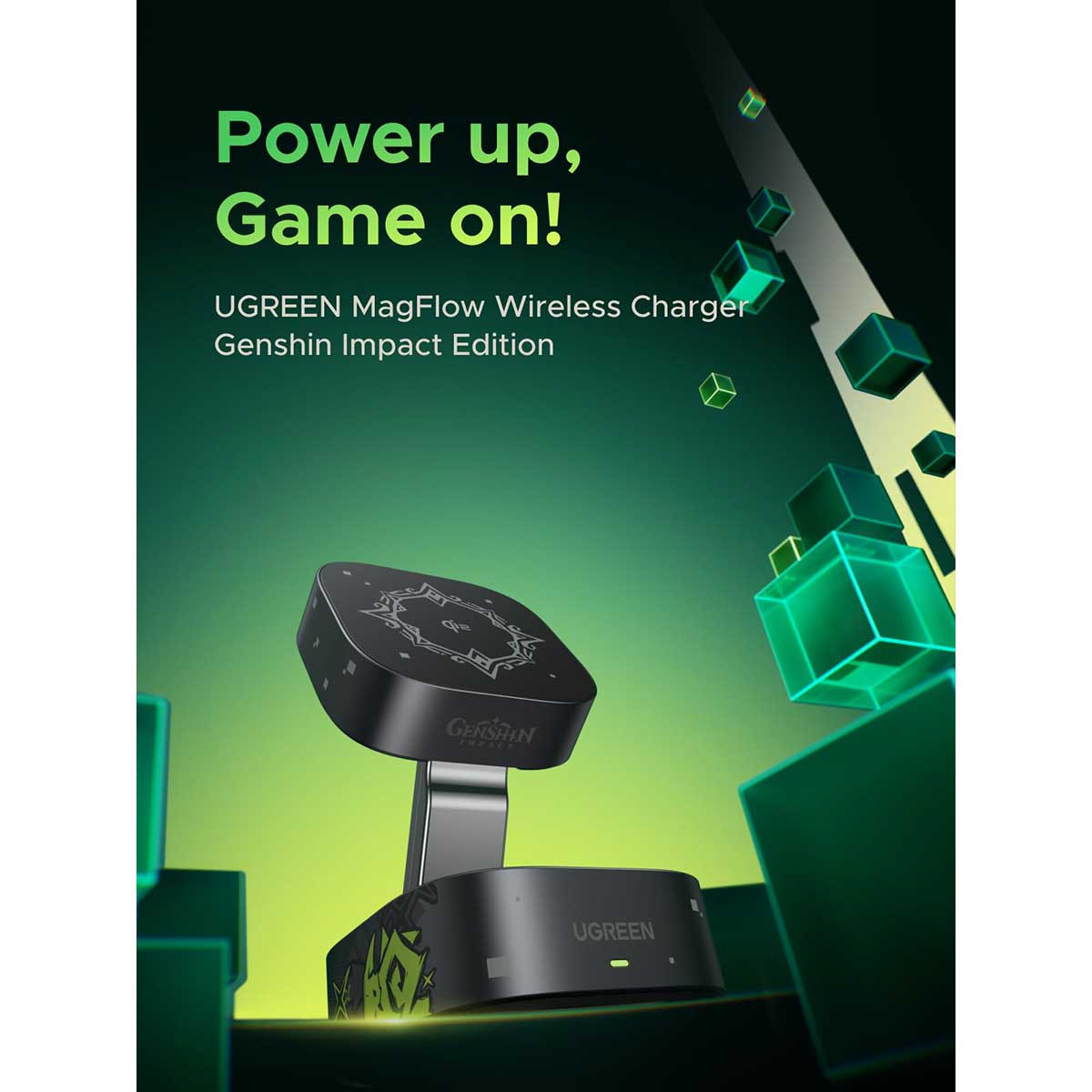 Ugreen 2-in-1 Magnetic Wireless Charger Genshin Impact Ed. (W702/35316GI)