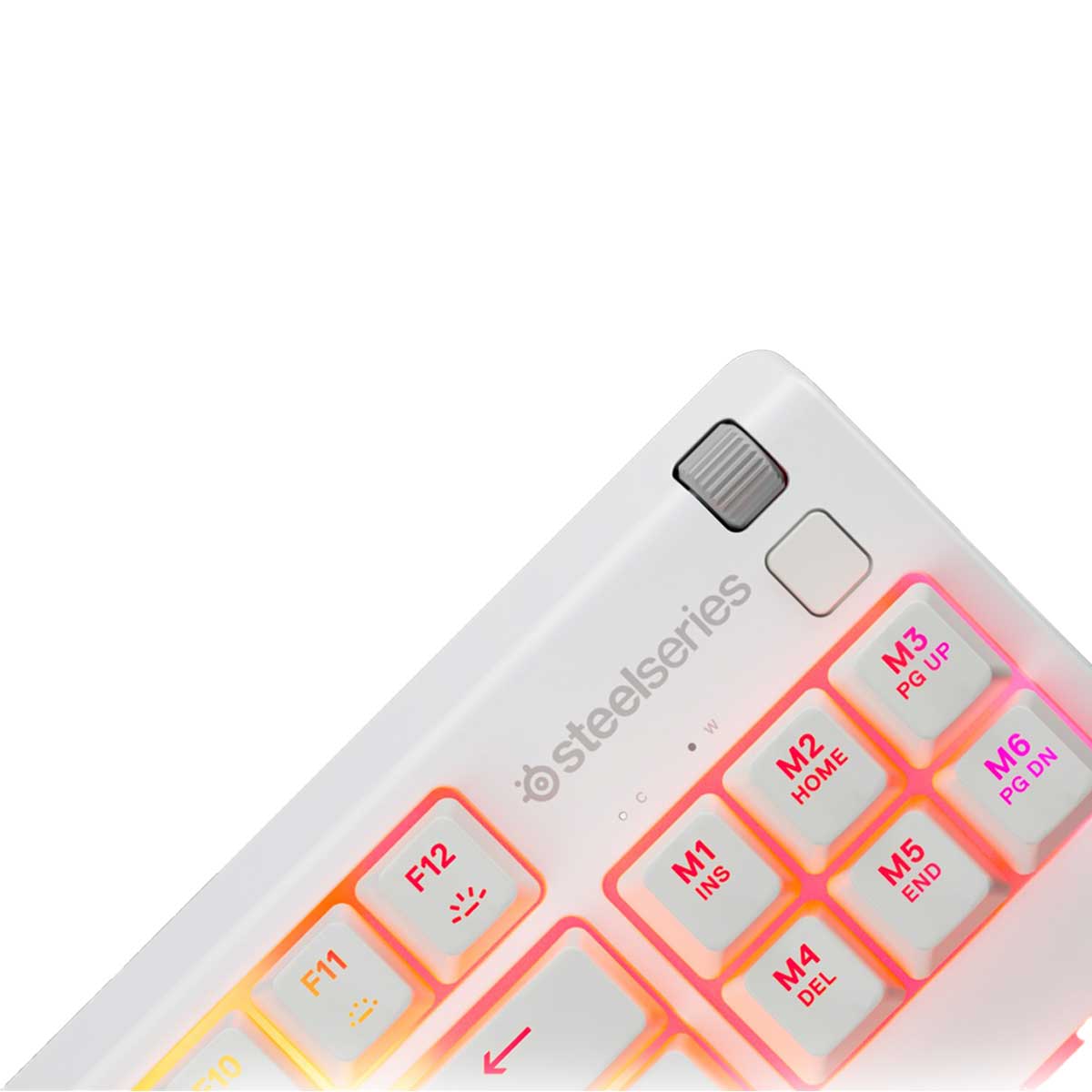 SteelSeries Apex 3 TKL RGB Water & Dust Resistant Whisper Quiet Switches Gaming Keyboard (White)
