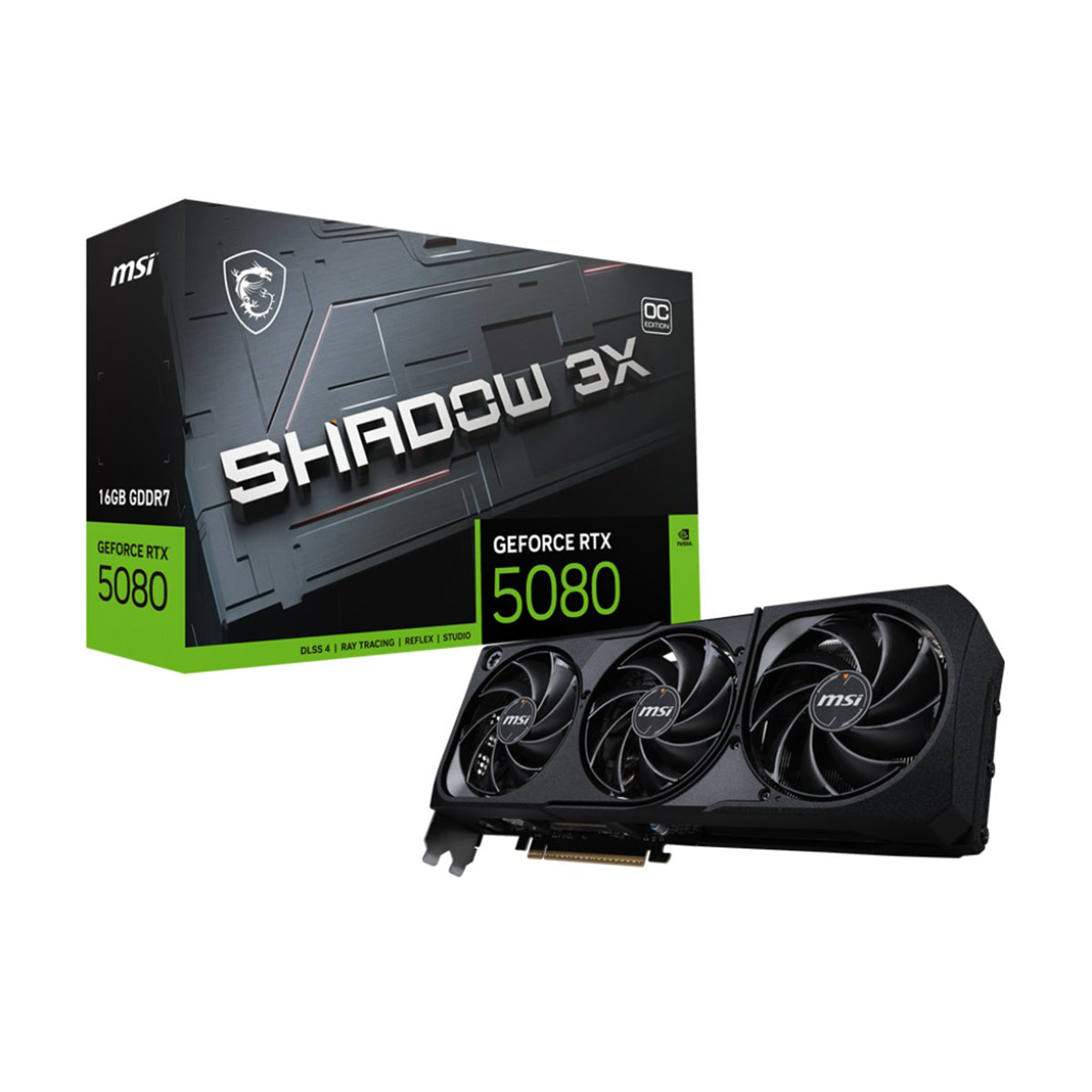 MSI GeForce RTX 5080 16GB GDDR7 Shadow 3X OC Graphics Card