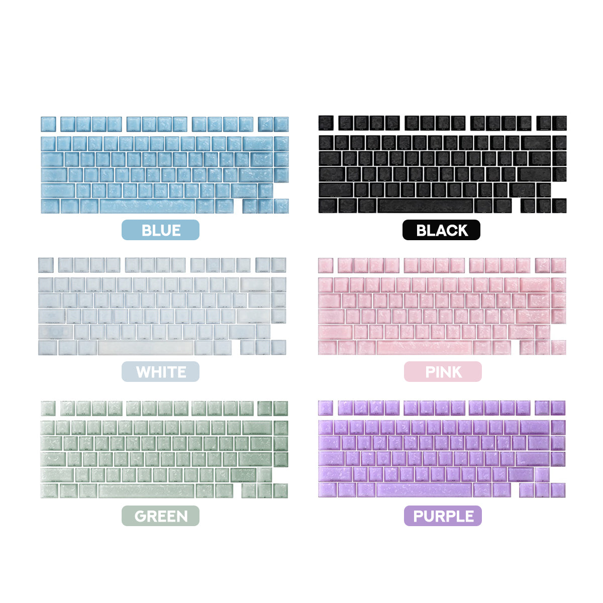 Akko Glassy Carbon Fiber Keycap Set Cherry Profile 126 Keys