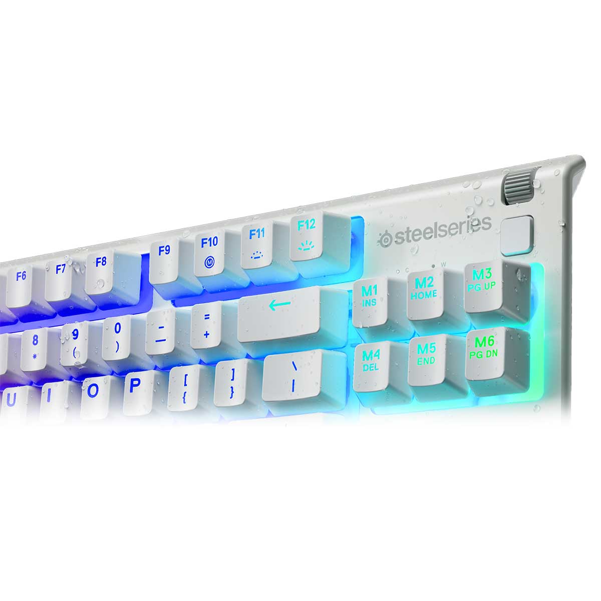 SteelSeries Apex 3 TKL RGB Water & Dust Resistant Whisper Quiet Switches Gaming Keyboard (White)