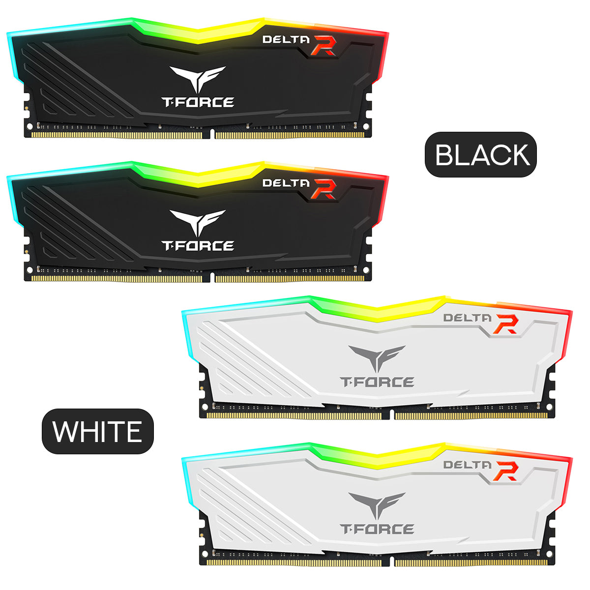 TeamGroup T-Force Delta RGB DDR4 16GB (2X8GB) 3600MHz CL18-22-22-42 1.35V Gaming Desktop Memory 