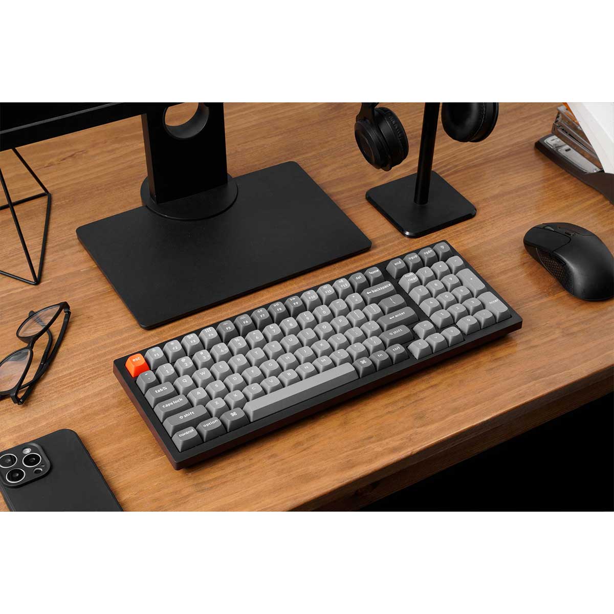 Keychron K4 Max QMK Fully Assembled White Backlight 96% Wireless Mechanical Keyboard - Black (Super Red Switch, Super Brown Switch) (K4M-A1, K4M-A3)