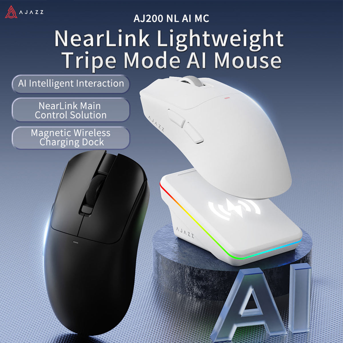 Nacodex x Ajazz AJ200P NL AI MC NearLink Tri-Mode Gaming Mouse | DataBlitz