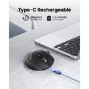 ProtoArc EM01 NL Ergonomic Wireless Trackball Mouse (Black + Grey Ball) (CP014935)
