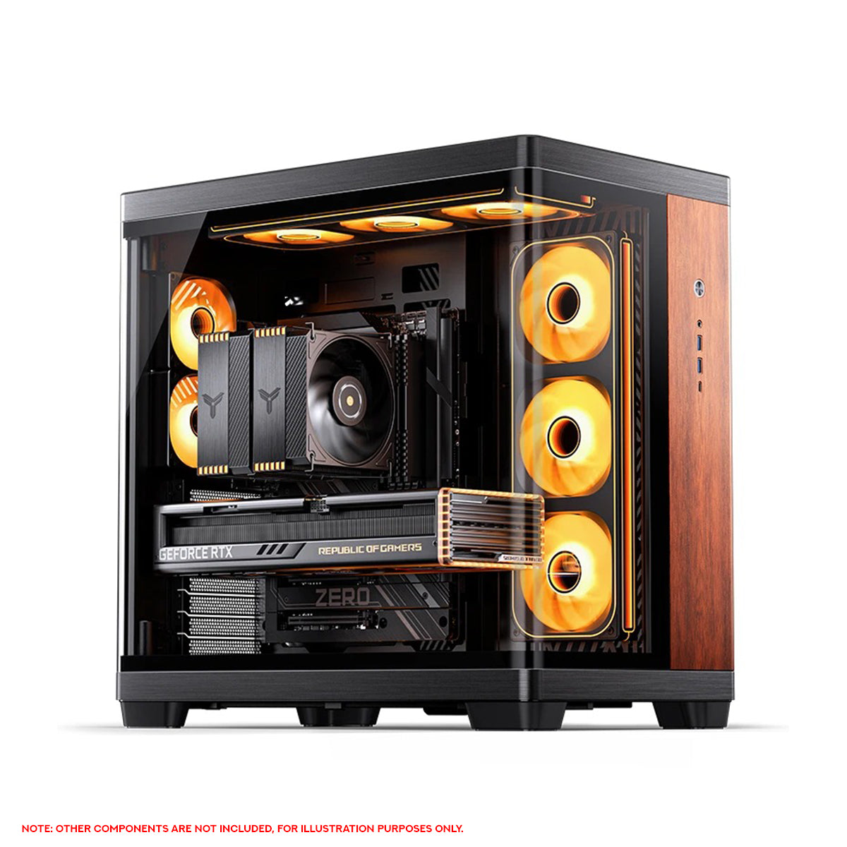 Jonsbo TK-4 Wood ATX Separated Cabinet Computer Case (Black)