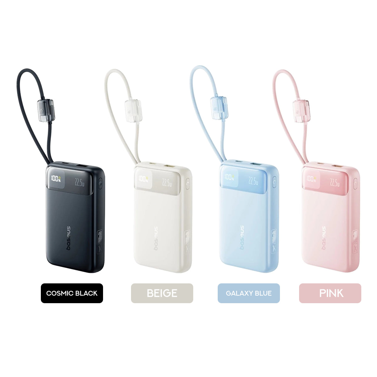 Baseus EnerFill FC11 Digital Display Power Bank with Dual Built-in Cables 20000mAh 22.5W