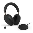 Jabra Evolve3 85 MS link390c USB-C Wireless Headset With Dongle & Wireless Charging Pad (Black)