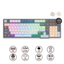 Royal Kludge RK-N99 Tri-Mode RGB 98 Keys Hot Swappable Mechanical Keyboard Moon (Cream Switch, Beige Switch)