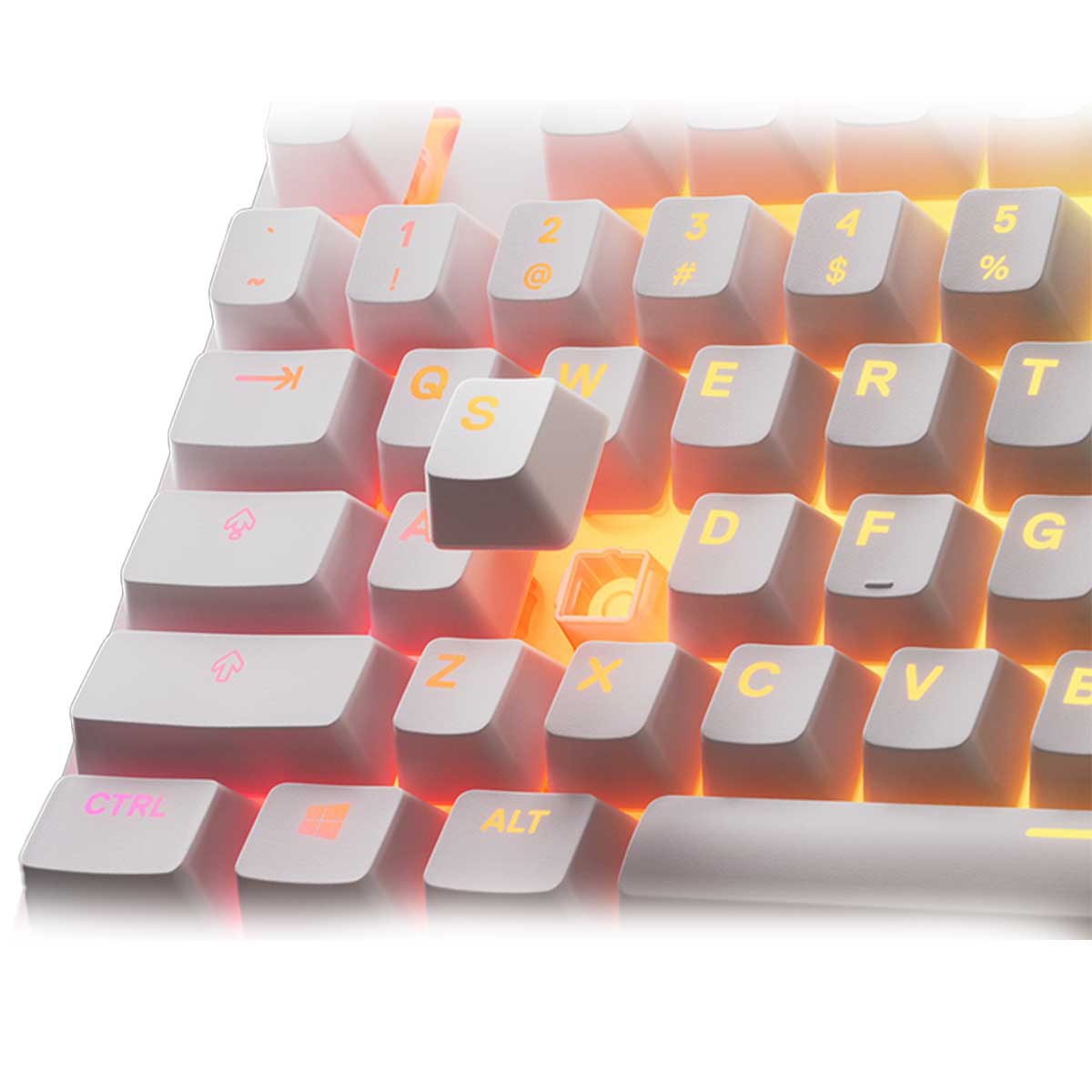 SteelSeries Apex 3 TKL RGB Water & Dust Resistant Whisper Quiet Switches Gaming Keyboard (White)