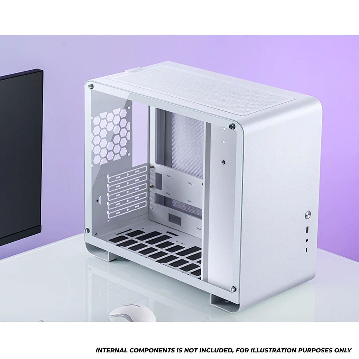 Jonsbo U4 Mini M-ATX Computer Case (Black, White)